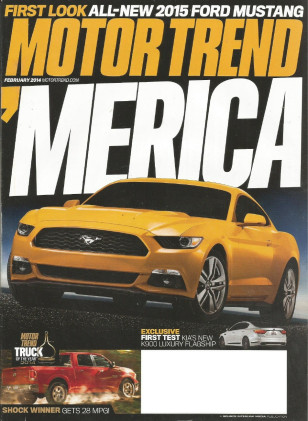 MOTOR TREND 2014 FEB - MUSTANG, KIA K900, TRUCK OF THE YEAR, GENESIS, SS